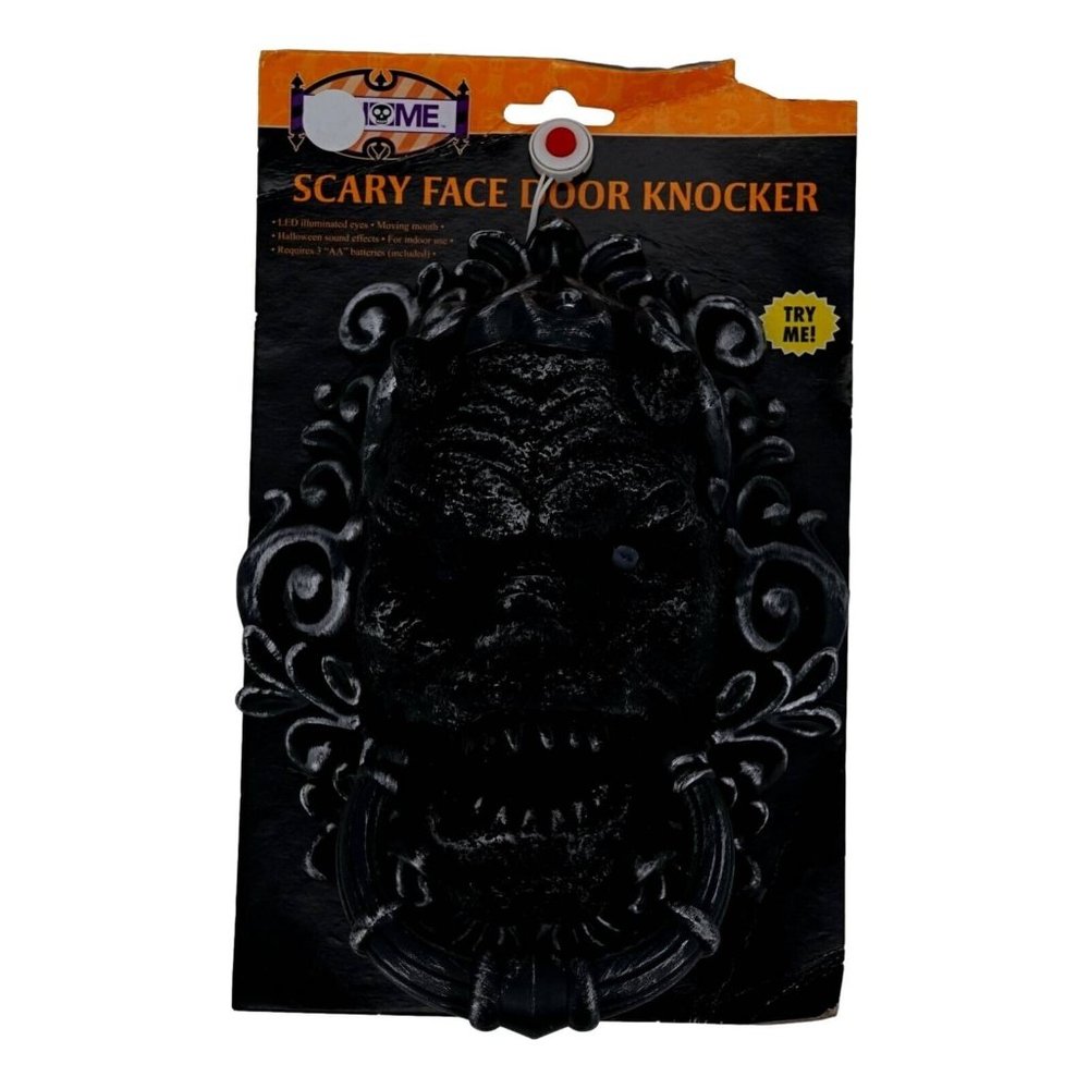 Halloween Scary Face Animated Door Knocker  New
